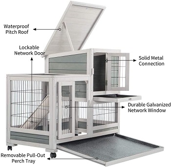 Esright Wooden House For Ferrets