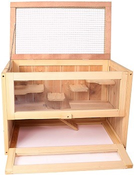 Lonabr Wooden Cage Hamster Terrarium