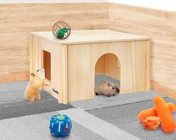 Pawchie Wooden House For Hamsters