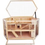 large wooden hamster cage