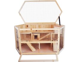 large wooden hamster cage