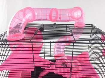 Bernie Pink Black Hamster Cage