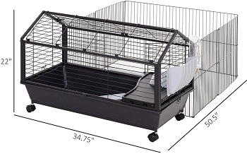 PawHut Rolling Metal Hutch Cage Review