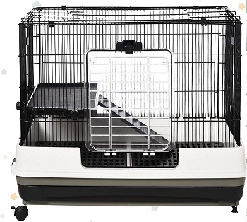 Pawhut Black Hamster Cage