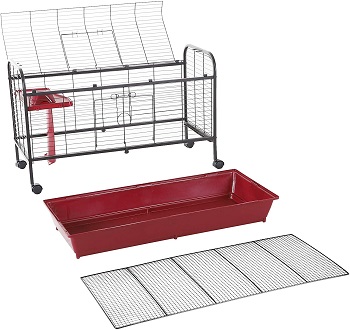 Pawhut Metal Cage With Wheels
