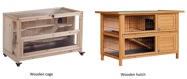 Wooden cage and wooden hutch