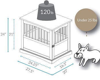 Casual Home Wooden Pet Crate