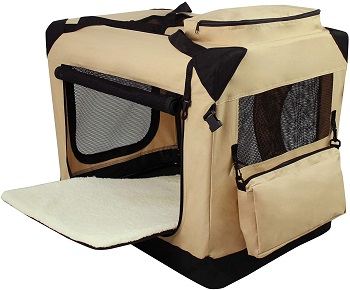 EliteField 3-Door Folding Soft Dog Crate