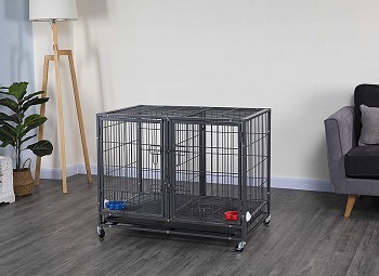 BEST HEAVY DUTY DOUBLE CRATE FOR 2 DOGS