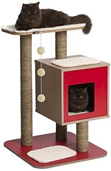 Vesper Red Dot Cat Tower review