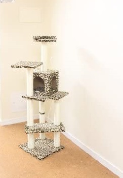 BestPet Leopard Condo Cat Tree