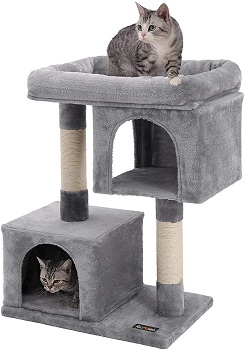 Feandrea Two-Level Condo Cat Tree