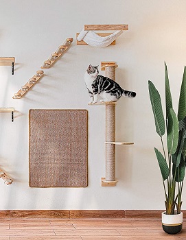 Fukumaru Slim Cat Tower Wall Mount