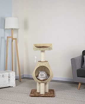 Go Pet Club Sphere Rattan Cat Tree