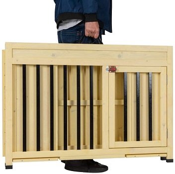 Good Life Foldable Wood Dog Crate