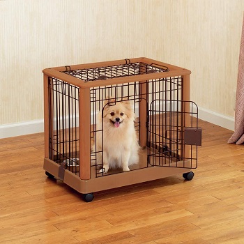 Richell Wood Mobile Pet Pen