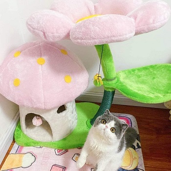 TGHY Mushroom Climbing Tower For Cats