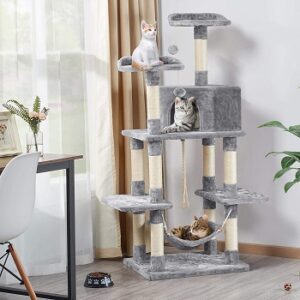 Best 6 Cat Tree With Hammock For Large Cats In 2022 Reviews