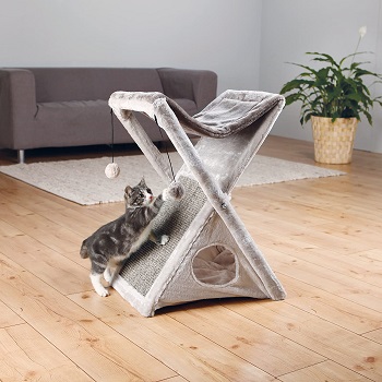 BEST FOLDABLE GRAY Trixie Miguel Fold Gray Cat Tree