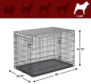 BEST FOR PUPPIES COLLAPSIBLE Large Dog Crate