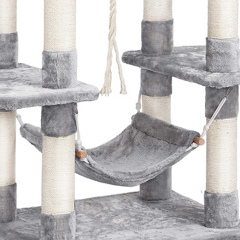 Best Carpeted Cat tree With Hammock For Large Cats