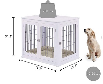 Best Large Indoor Wooden Pet Crate End Table