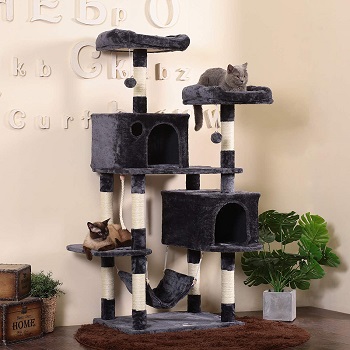 Best Wide cat tree with hammock for large cats