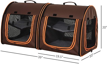 PawHut Dual Compartment Pet Carrier Review