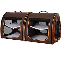PawHut Dual Compartment Pet Carrier Sumary