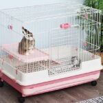 pink rabbit cage