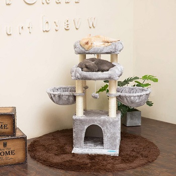 BEST CAT TREE WITH PERCHES AND BASKET