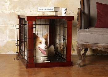 BEST CORNER GIANT WOODEN DOG CRATE FURNITURE