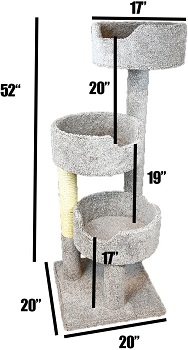 BEST FOR LARGE CATS CARPETED CAT TREE