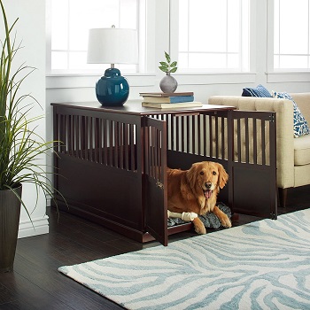 BEST INDOOR XL WOODEN DOG CRATE FURNTIURE