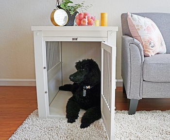 BEST LARGE DOG CRATE BEDSIDE TABLE