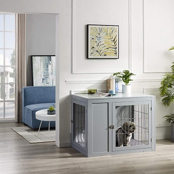 BEST METAL HUGE WOODEN DOG CRATE FURNITURE