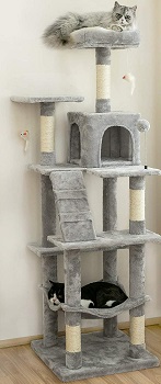 BEST MULTI-LEVEL CAT TOWER GREY summary