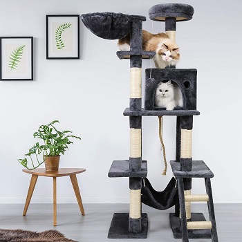 BEST TALL GRAY CAT TOWER