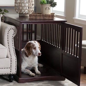 BEST WOODEN NIGHTSTAND DOG CAGE