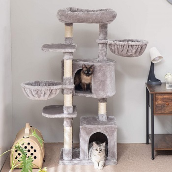 Ibuyke Cat Tower With Basket
