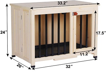 Lovupet Wooden Portable Pet Crate