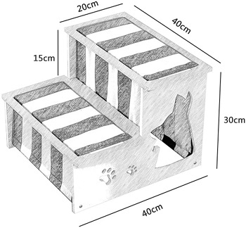 Pjddp Wooden Dog Stairs House