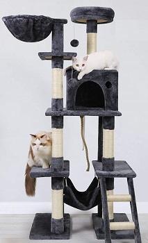 Rabbitgoo Multi-Level Cat Tree Grey Color