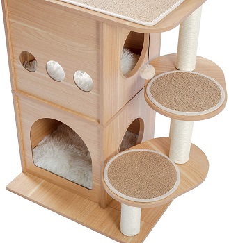 BEST FOR LARGE CATS ALL WOOD TREE