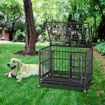 BEST METAL BLACK DOG CAGE