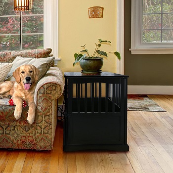 BEST WOODEN BLACK DOG CRATE