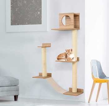 Pawhut Wall-mounted Cat Tree