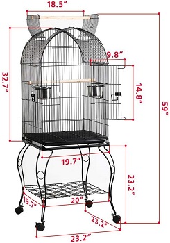 BEST ROUND PARAKEET CAGE WITH STAND
