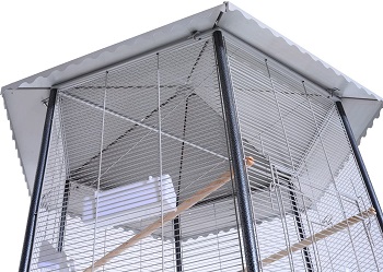 PawHut 44 Hexagon Covered Canopy Cage