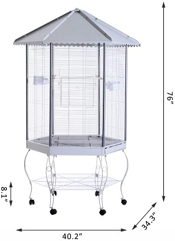 PawHut 44 Hexagon Portable Aviary